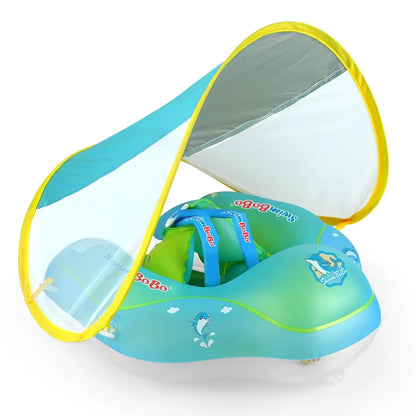 Flotteur P'tit Soleil™ de natation gonflable pour bébé, avec auvent.