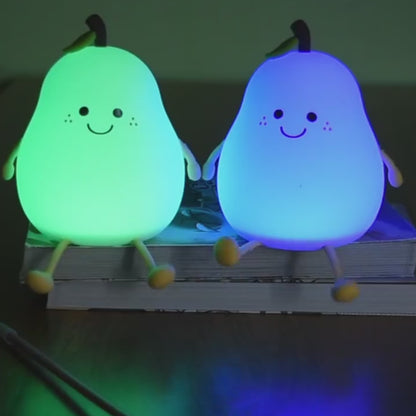 Poirelumière™ veilleuse mignonne en forme de poire pour enfant