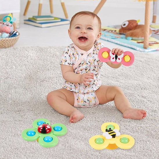 Jouet De Bain Tournant Montessori 3 Pièces - Jouet Sensoriel Pour Bébé 6-12 Mois, Cadeau Fille Et Garçon 1-3 Ans - 2