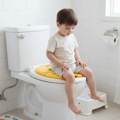 Reducteur de toilette enfant content